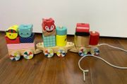 Janod - Baby Forest Wooden Pull along Train