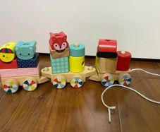 Janod - Baby Forest Wooden Pull along Train