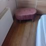 Blush pink bedroom ottoman Image 3