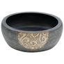Countertop Basin Black and Brown Round 41x14 cm Ceramic Image 2