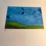 Lovely framed print of landscape and sky signed DD and stamped DDB Image 5