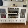White Console Table with Wine Rack in Excellent Condition Image 4