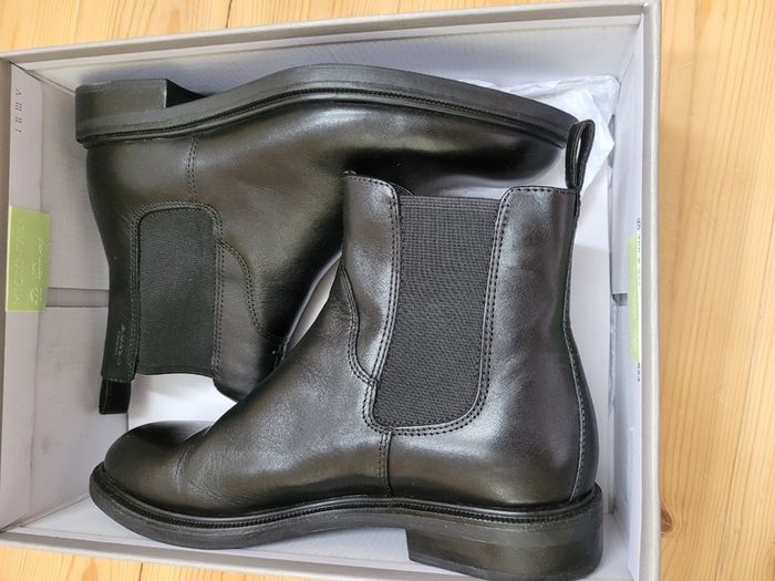 Black Leather Ankle Boots Vagabond