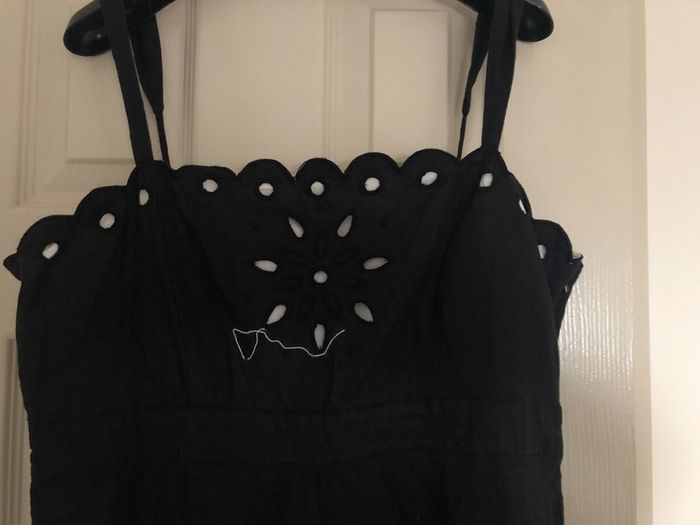 Black & white 100% linen Dress