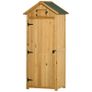 Garden Shed Vertical Utility 3 Shelves Shed Wood Outdoor Garden Tool Storage Unit Storage Cabinet, 77 x 54.2 x 179cm (FREE SHIPPING) Image 9