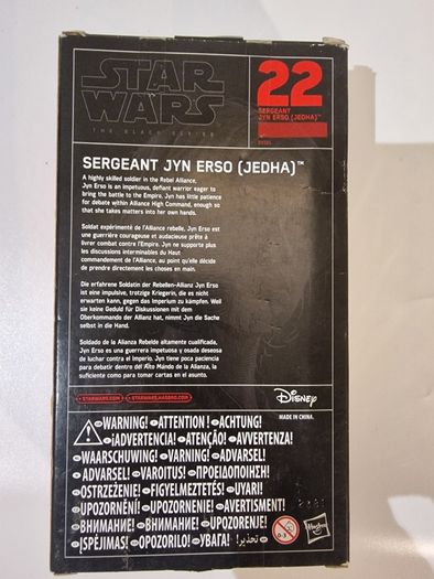 Star Wars Black Series Sergeant Jyn Erso 6 inch Figure Rogue One Hasbro