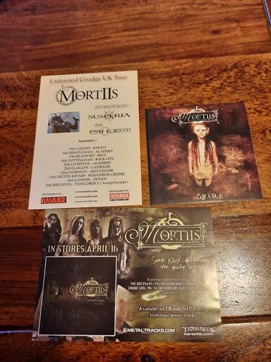 MORTIIS: The Grudge - LP -Original UK release (RARE - 98 red vinyl pressing - 3 promo flyers included)