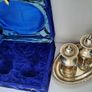 vintage salt and pepper with tray Image 3