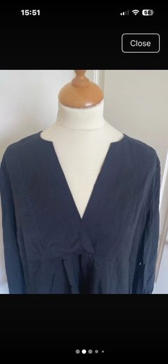White Label size 14 black viscose tunic