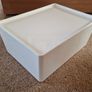 White Storage Box with Lid Image 2