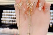Silver butterfly earrings