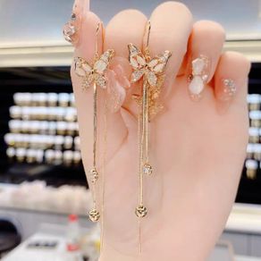 Silver butterfly earrings