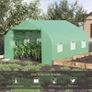 Walk In Greenhouse Cover Replacement Plant Growhouse PE Cover 3.5x3x2m Green Image 4