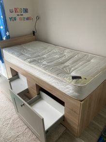Single Bed With Storage + Mattress