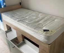 Single Bed With Storage + Mattress
