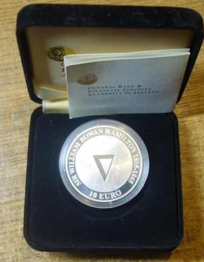 Ireland 10 Euro 2005 William Rowan Hamilton Silver Coin