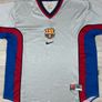 Genuine Vintage 1998 Barcelona Away Jersey Shirt Mens XL Silver Image 2