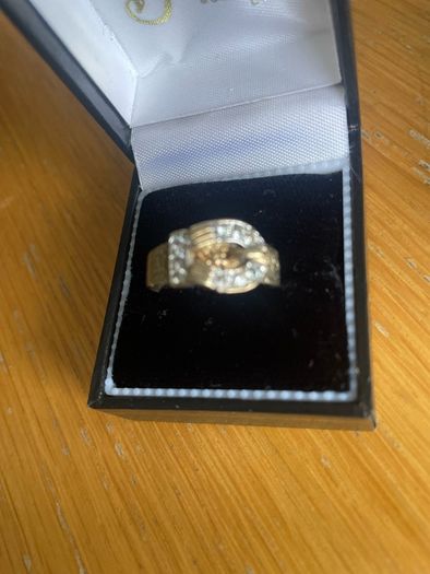 9ct gold mens buckle ring