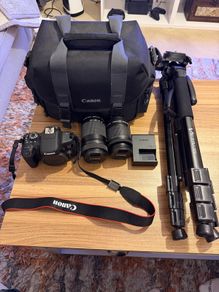 Canon EOS 750D (Rebel T6i) 2 Lenses Bag Tripod - Full Starter Kit