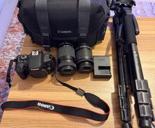 Canon EOS 750D (Rebel T6i) 2 Lenses Bag Tripod - Full Starter Kit