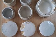 Lot of vintage lids and bases