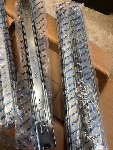 Qty 8.  Zinc-plated Ball Bearing Drawer Runners