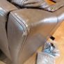 3-seater brown leather sofa Image 2