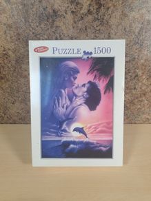 Vintage jigsaw puzzle 1500 piece LOVE lovers dolphins sea PUZZLE CONSERVER