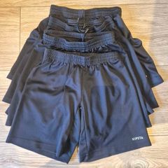5 pairs of black Kipsta black shorts 10-11