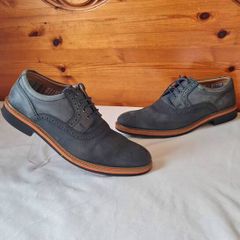 clarks atles brougues Size 11 eu 46 blue suade Tiny bit of fading Overall in good condition
