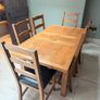 Solid Oak dining table & 6 x chairs Image 4