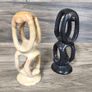 X2 Vintage Gymnastic Olympic Human Tower Figurine Stone White And  Black Sculpture Art Image 7