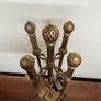 Early 20th Century Brass Fire Irons Set on Stand Image 4