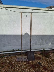 shovel and brush