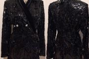 Black Sequin Pocket Playsuit new with tags