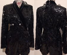 Black Sequin Pocket Playsuit new with tags