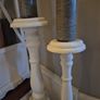 2 Rustic Jumbo size white wood candle sticks.  A lovely feature set Image 2