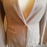Soya Dept Linen Mix Ladies Jacket Size L Brown Excellent Condition Image 2