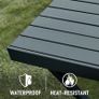 Folding Camping Table Fold up Height Adjustable Garden Table, 108x71cm Portable Roll up Picnic Table Support 100kg Aluminum 4ft Desk for Outdoor BBQ Caravan Dining Backyard(Black) Image 5