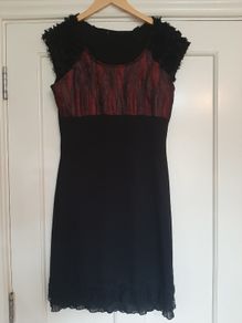 Black Red Dress - Size 10/12