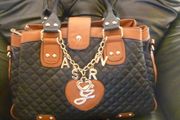 Gallantry Brand Handbag With Shoulderstrap. Black &amp; Brown.  Prestine Condition Hand Bag purchased in Toulouse.