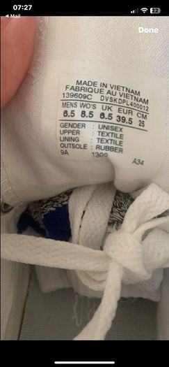 trainers converse trainers size 6.5