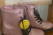 BRAND NEW pink glitter boots UK1