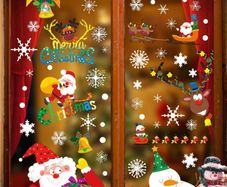 95 Pieces Christmas Window Clings, Staic Window Stickers Decals for Xmas Window Display Decoration (FREE POSTAGE)