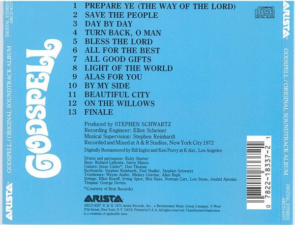Godspell. Original Motion Picture Soundtrack. CD. Free Postage!