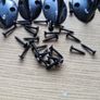 12 Coat Hooks hanger double hook black die cast Image 4