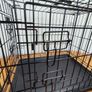 Folding metal dog crate with tray Image 3