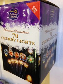 Cherry Lights 70 Christmas Lights Plug in Mains Operated