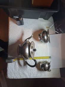 Antique silverplate coffee set.