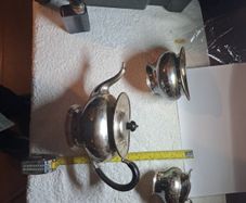 Antique silverplate coffee set.